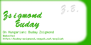 zsigmond buday business card